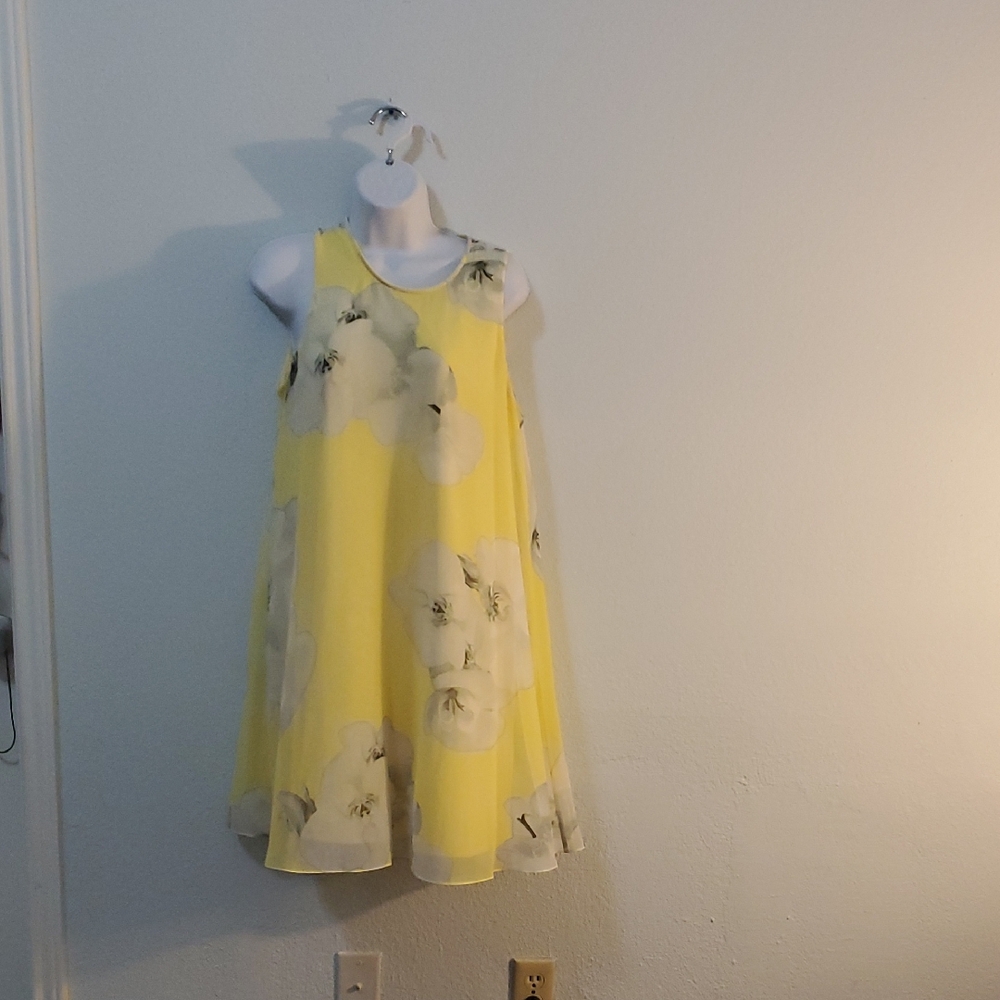 Calvin Klein Yellow Floral Dress
